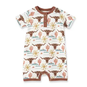 Happy Trails Henley Short Romper