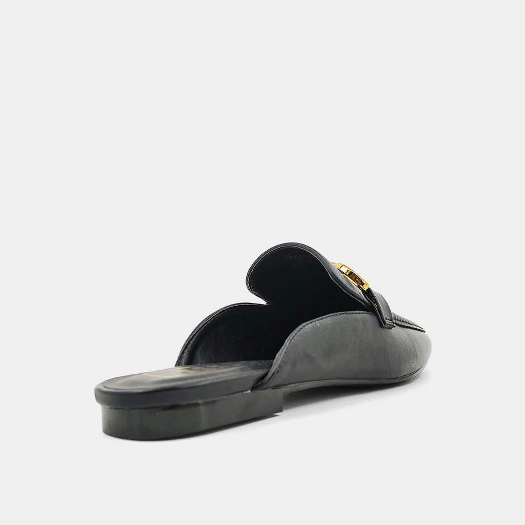 Andromeda Black Slip On Loafers by ShuShop