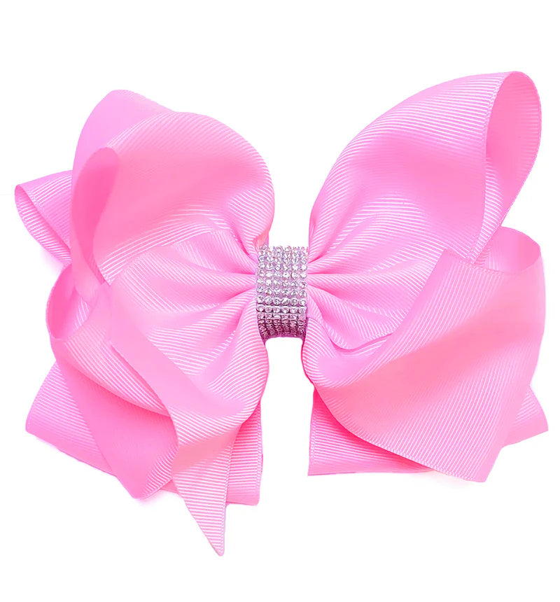 Tulip Pink Crystal Bow