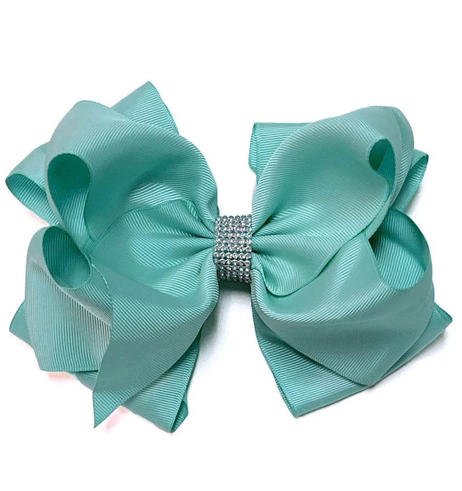 Turquoise Crystal Bow