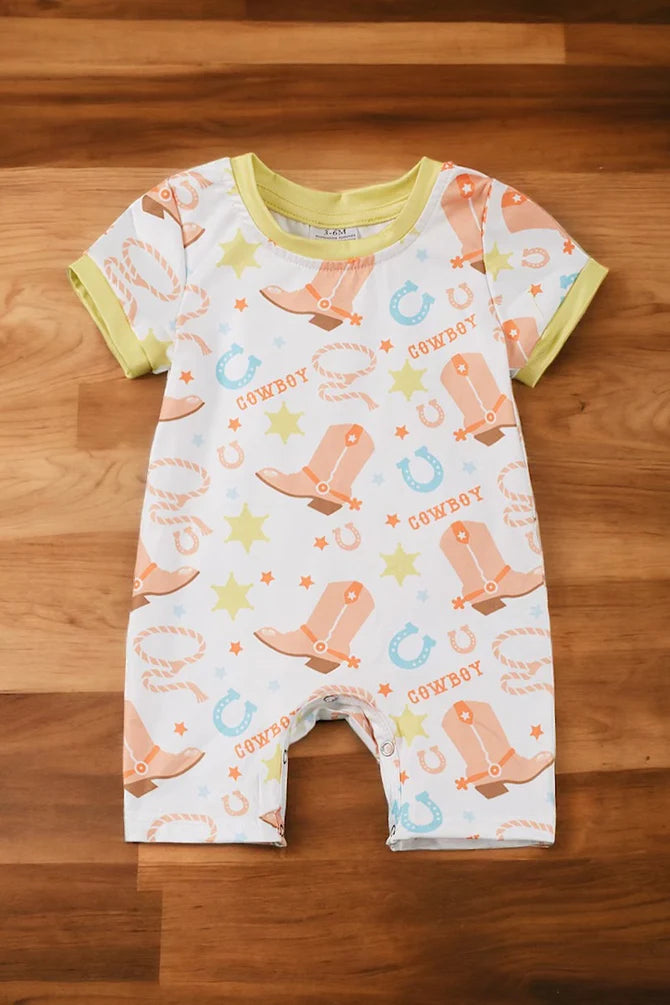 Cowboy Boots Baby Romper