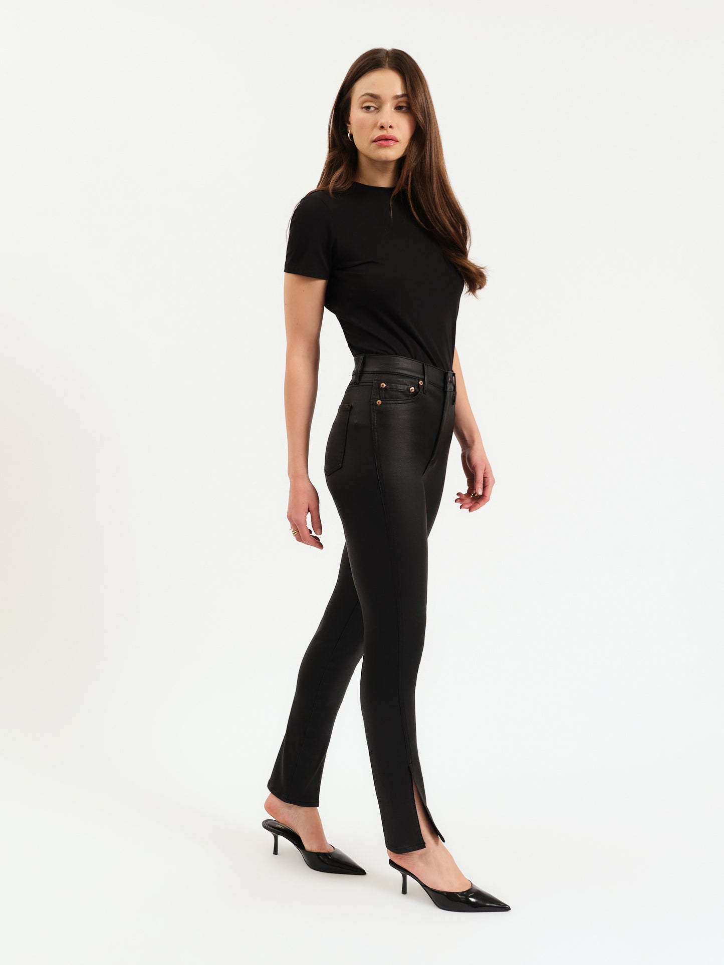 Daze Downtown High Rise Split Slim Jean