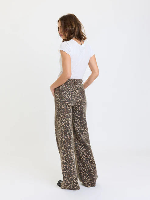 Daze Far Out High Rise Wide Leg Jean- Cool Cat