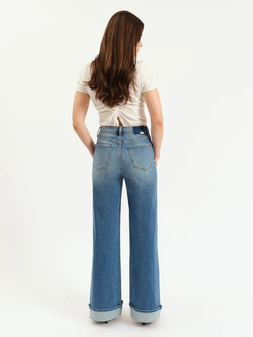 DAZE Far Out High Rise Wide Leg Jeans Big Break
