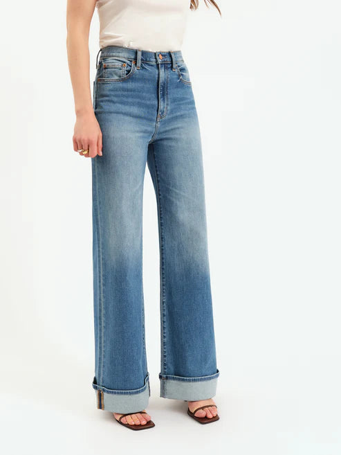 DAZE Far Out High Rise Wide Leg Jeans Big Break