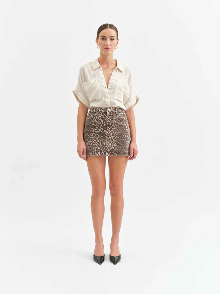 Malibu Mini Skirt in Cool Cat