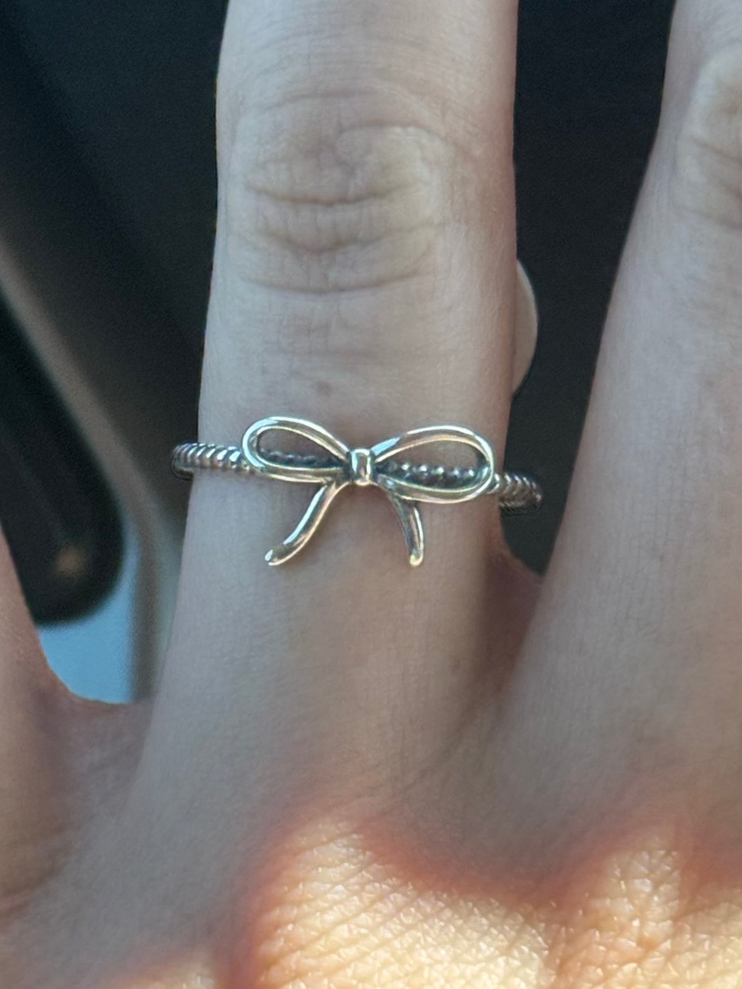 Sterling Twisted Bow Ring