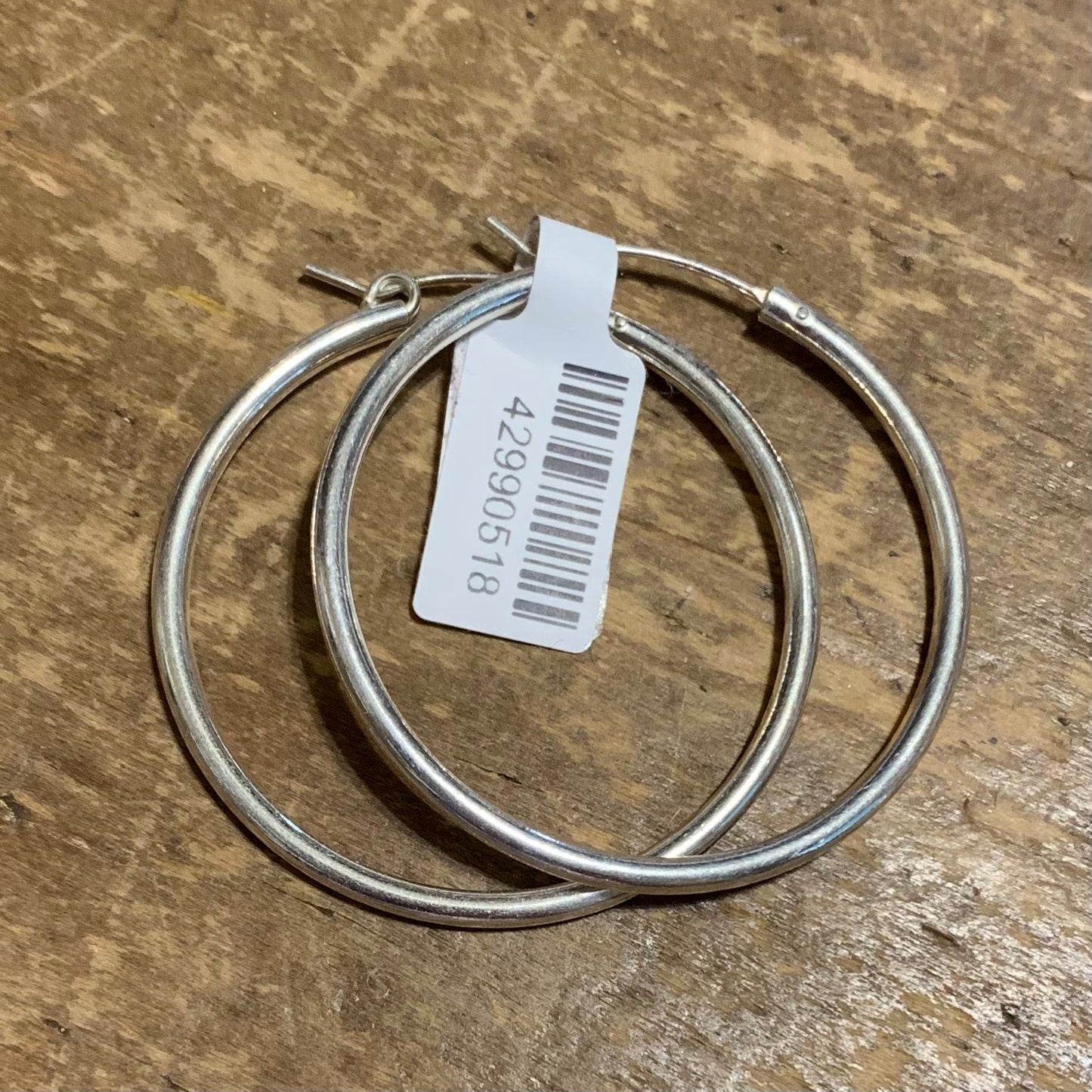 Sterling Silver Simple Medium Hoops