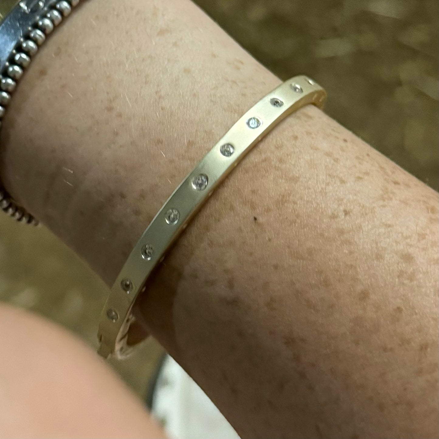 Matte Gold Bar Bracelet