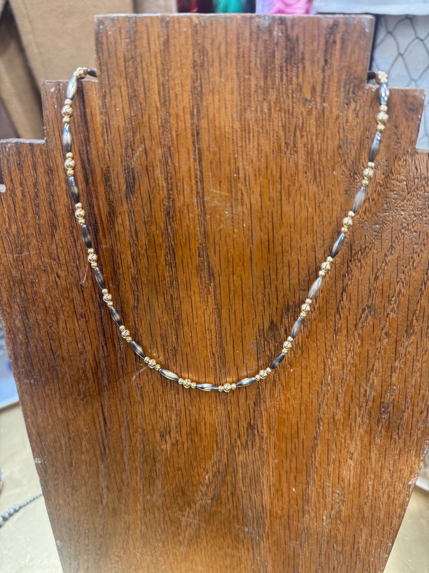14” Sterling & Gold Necklace