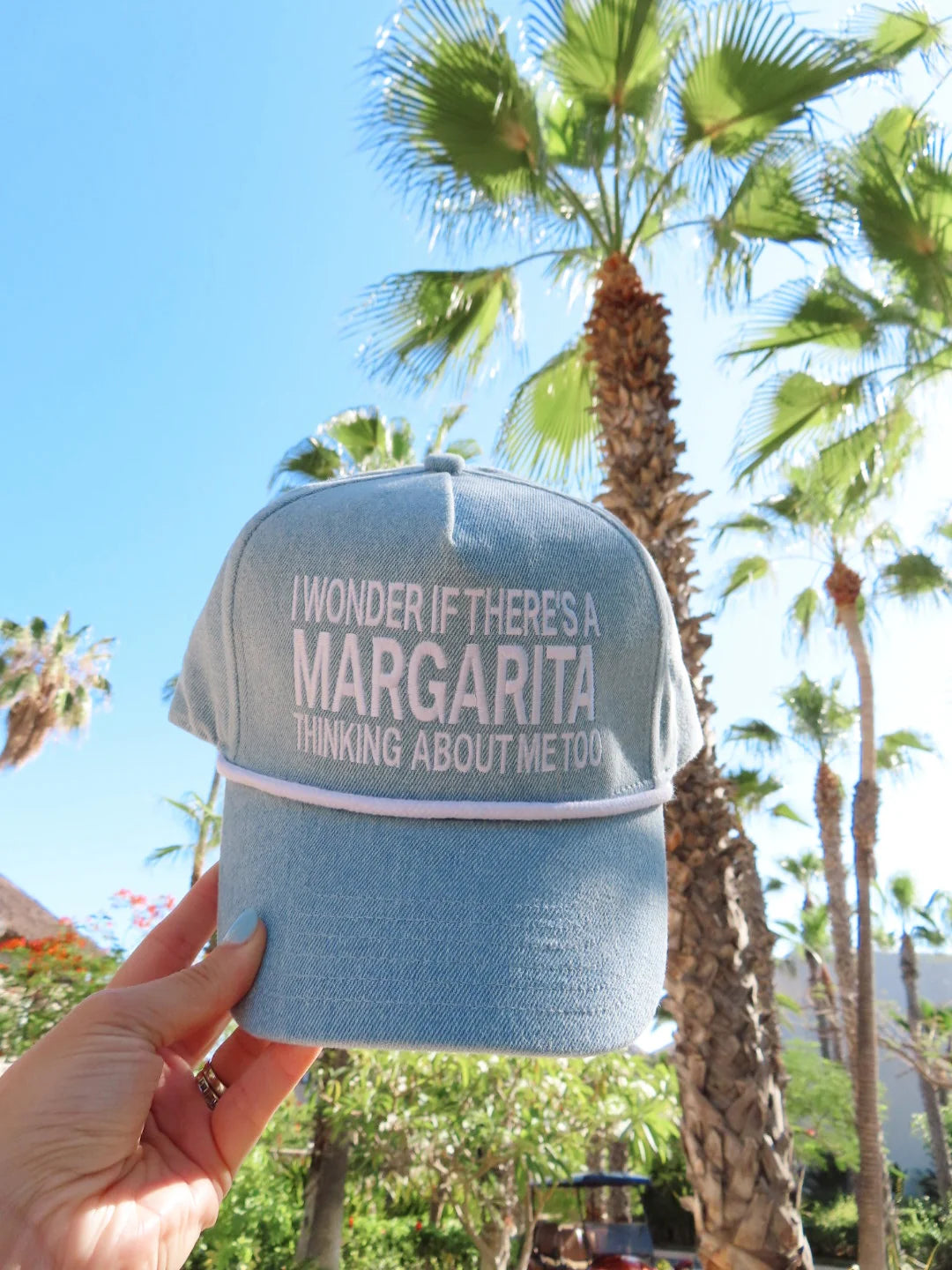 Margarita Thinking Denim Trucker Cap