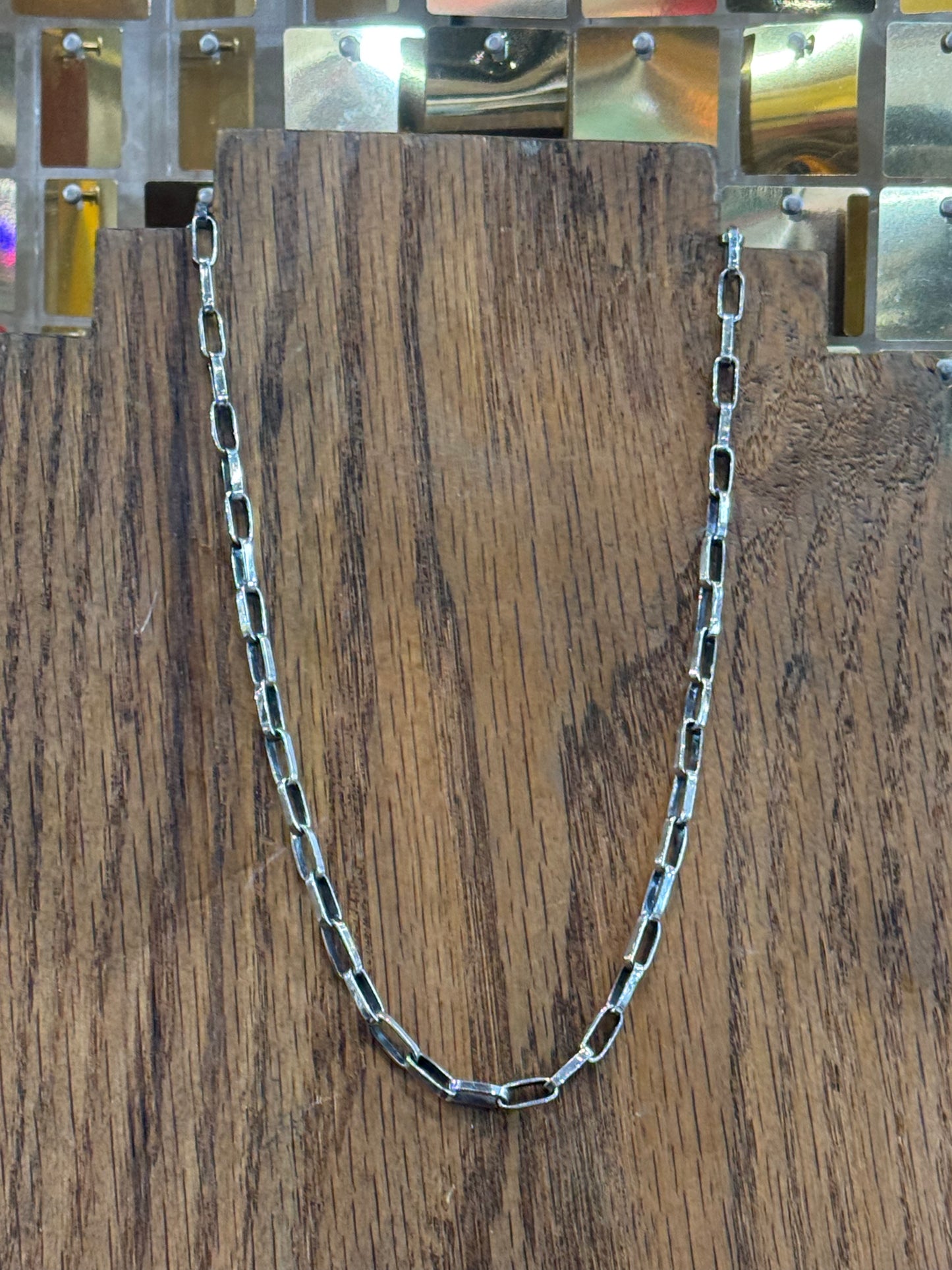 18” Sterling Silver Box Chain Necklace