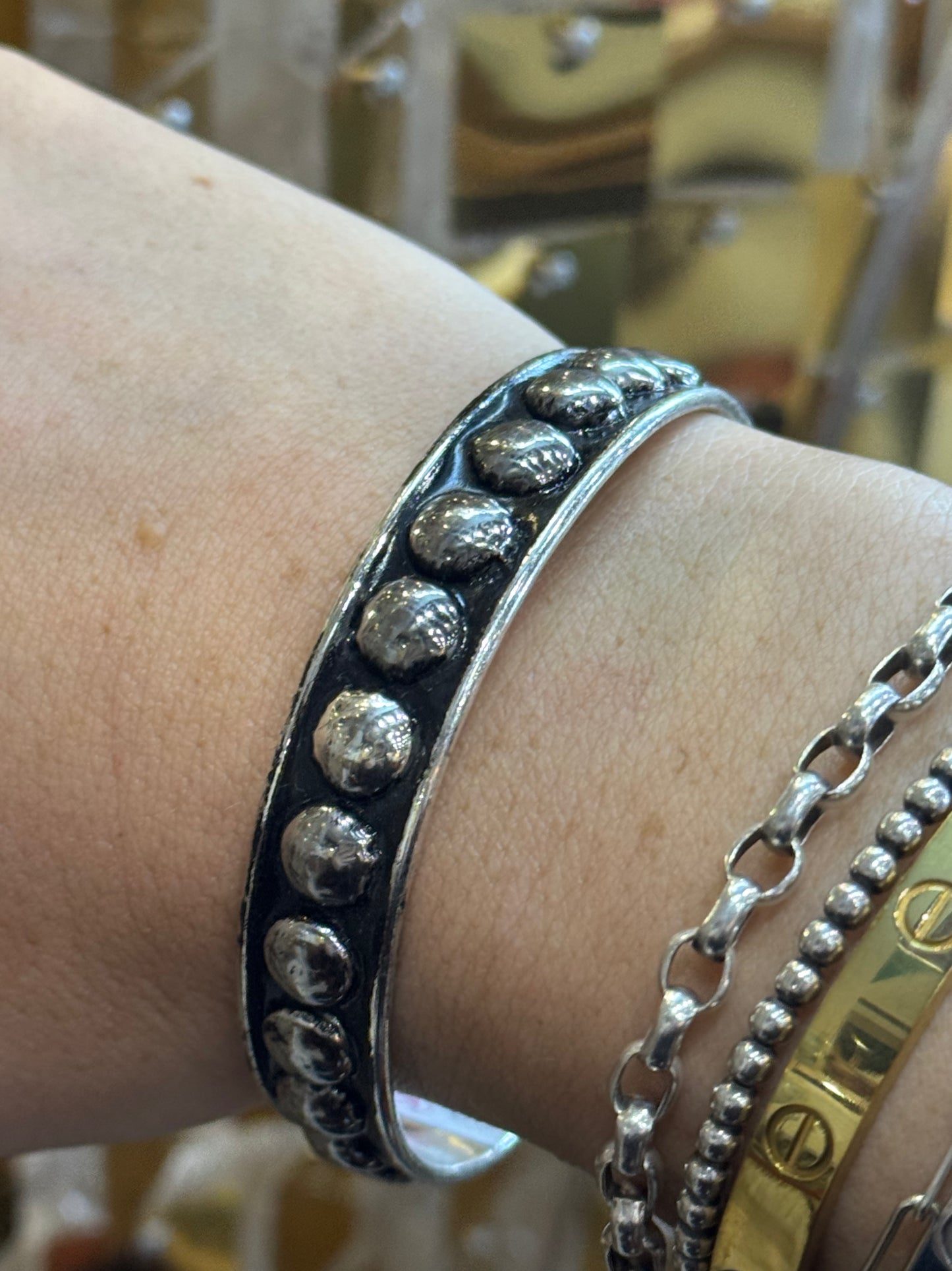 Small Bubble Cuff Bracelet