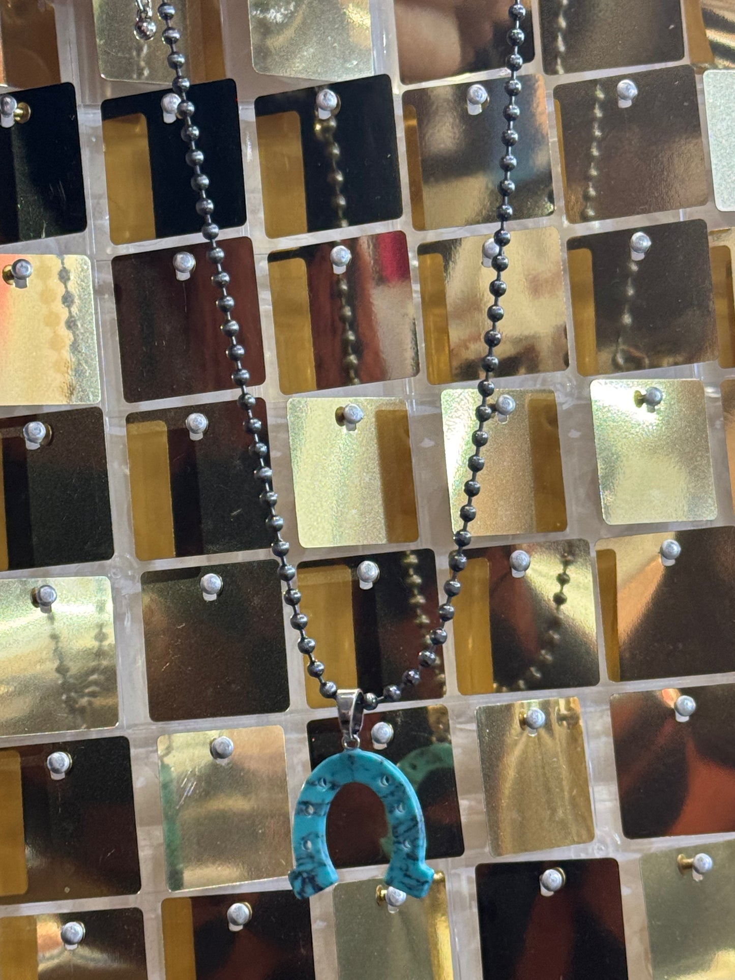 Turquoise Horseshoe Necklace