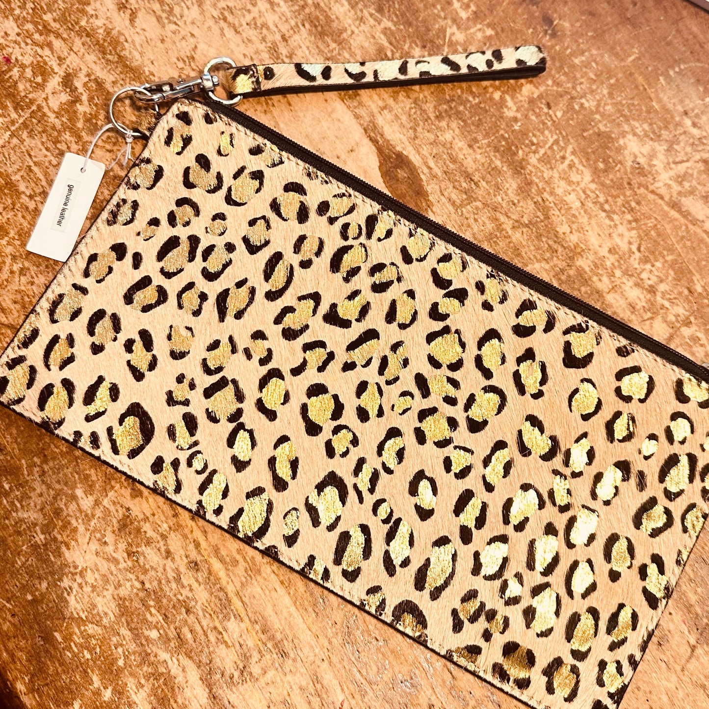 Gold Leopard Print Clutch- 2 colors