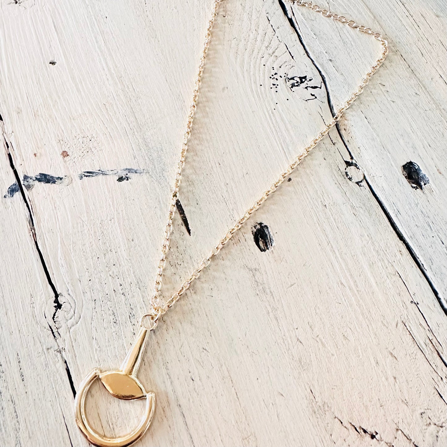 16"Simple Gold Bit Chain Necklace