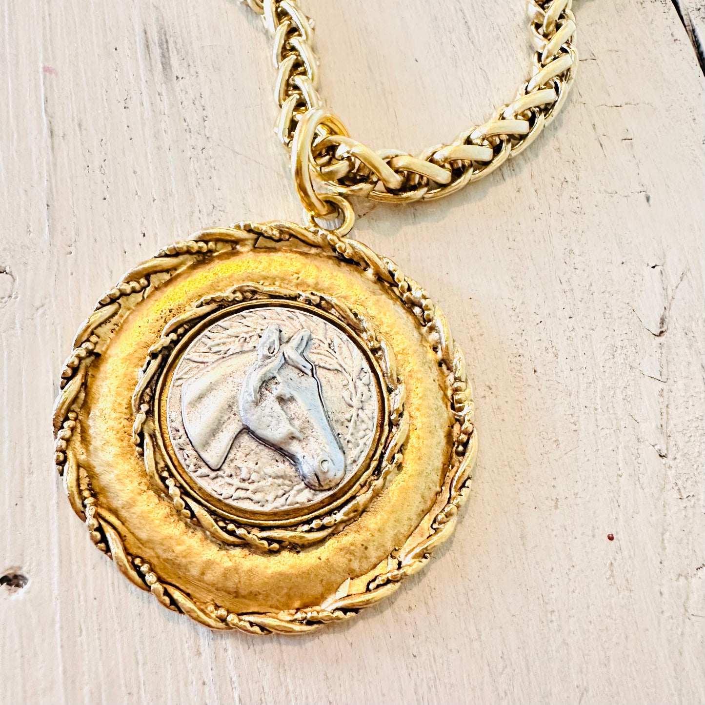 Yochi NY Horsie Rope Chain Necklace