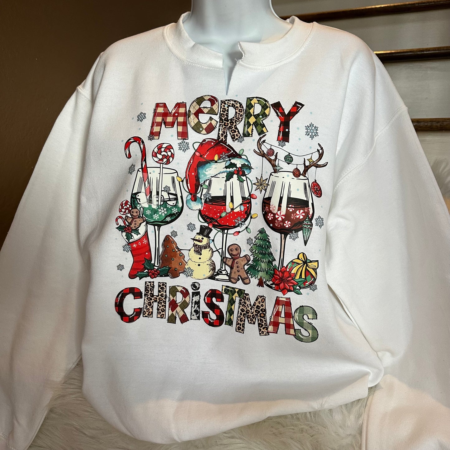 Merry Christmas Wine Sweatshirt