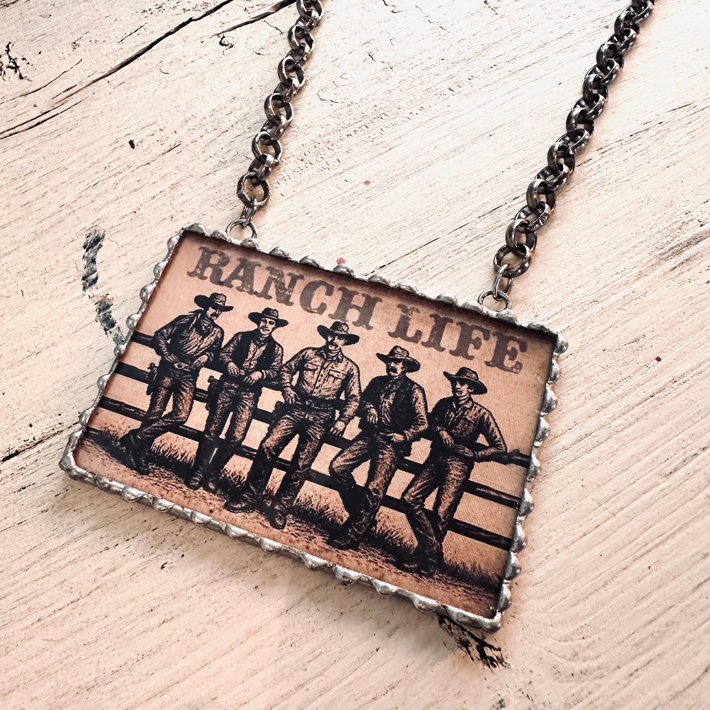 Ranch Life Picture Pendant Necklace