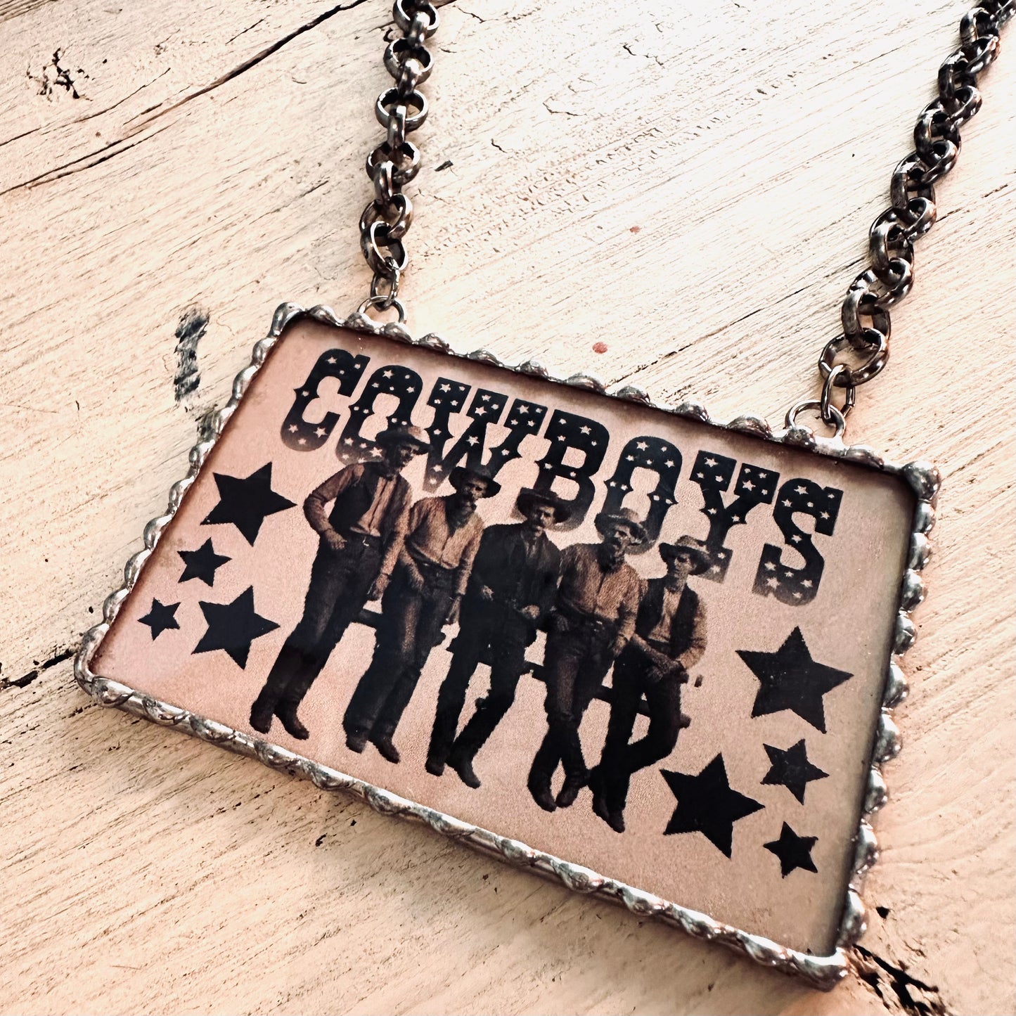 Cowboys Picture Pendant Necklace