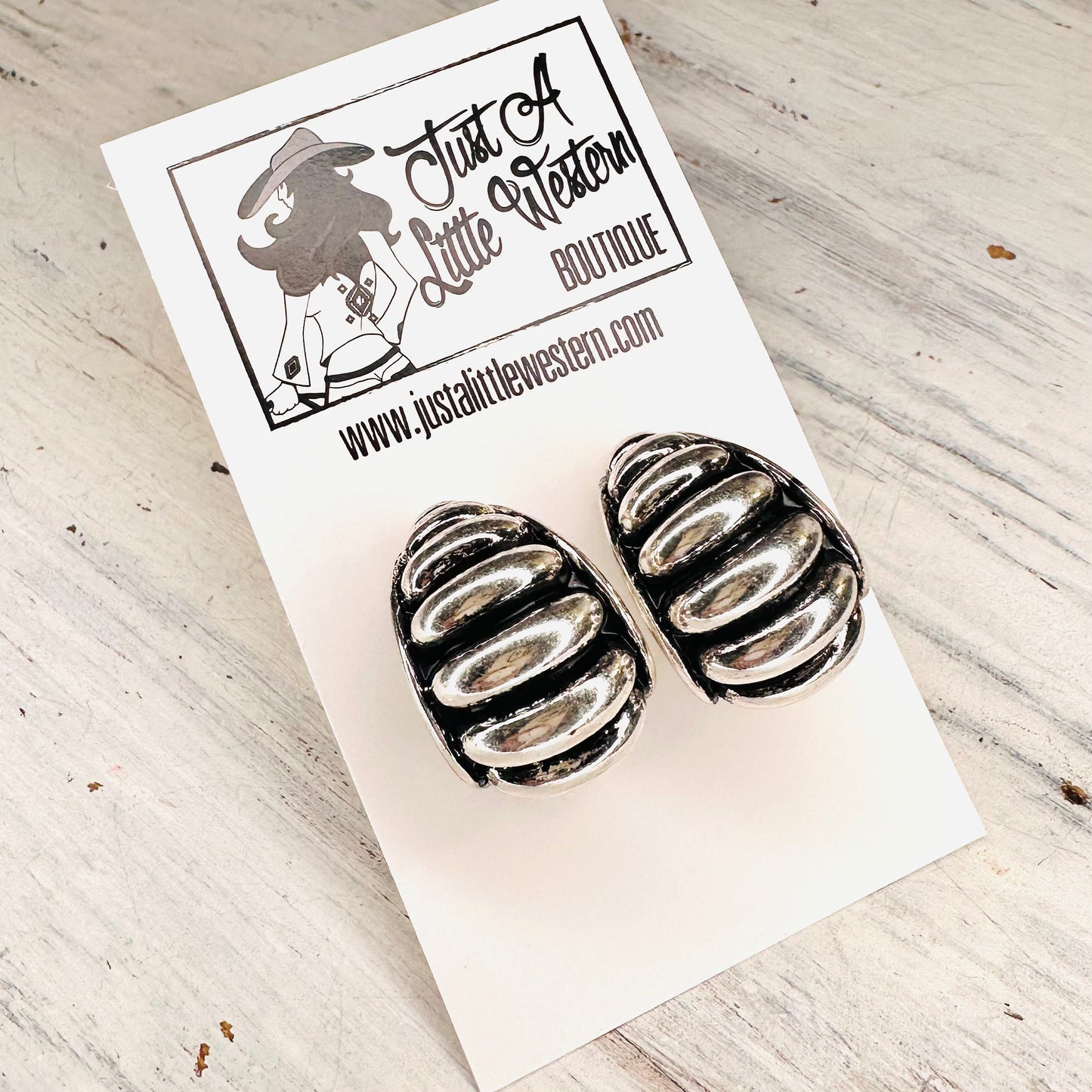 Chunky Oval Bubble Half Hoop Earrings