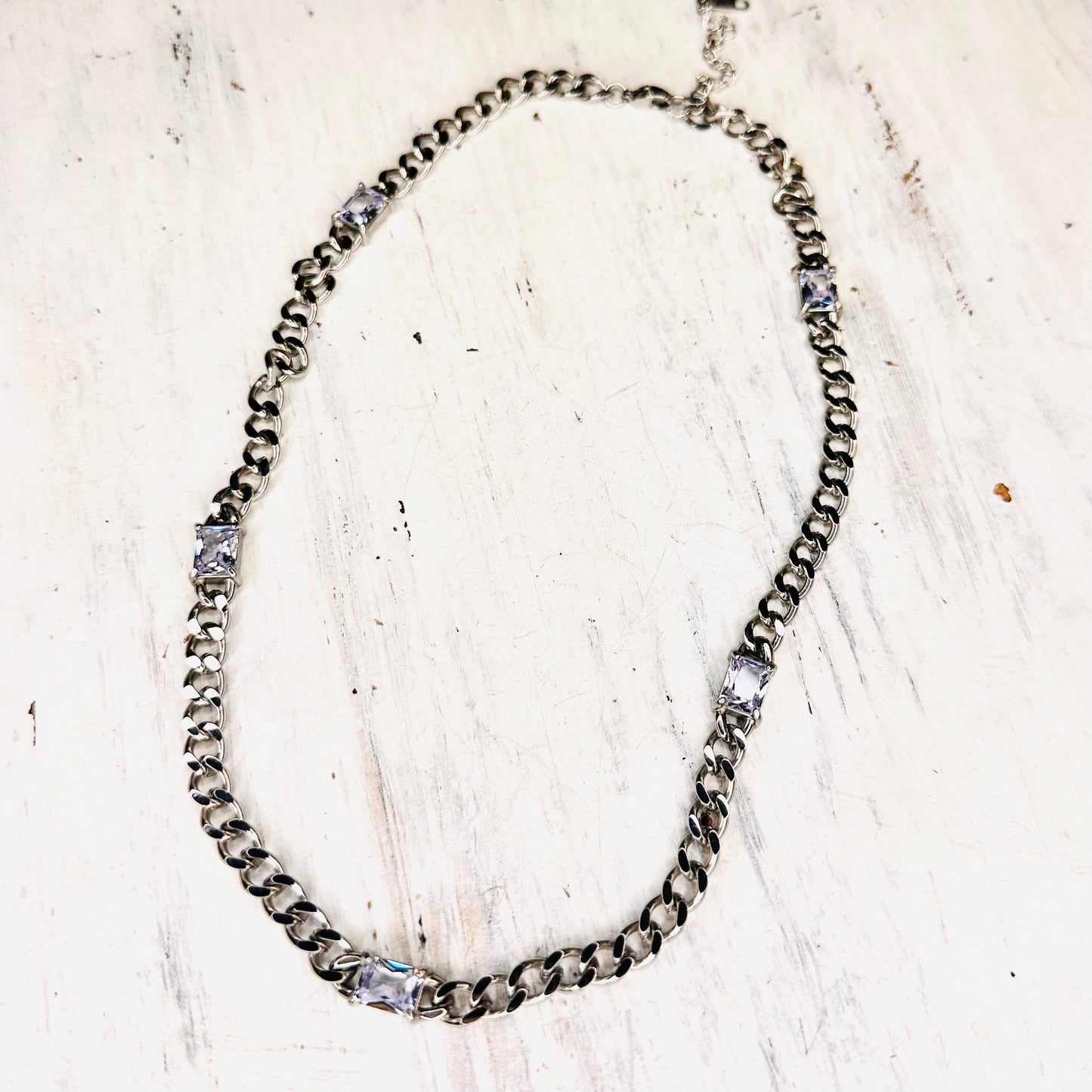 CZ & Cuban Link Necklace