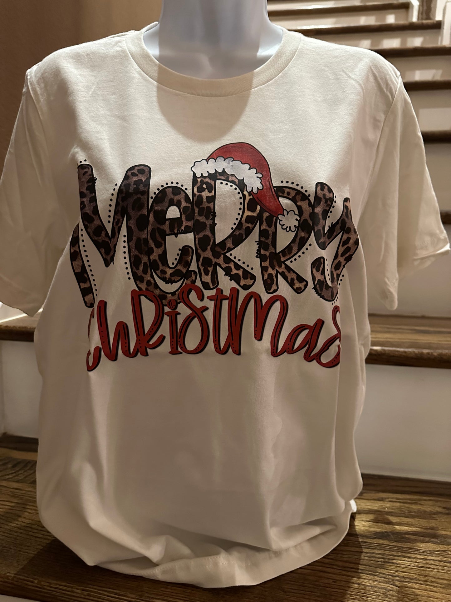 Leopard Merry Christmas Tee