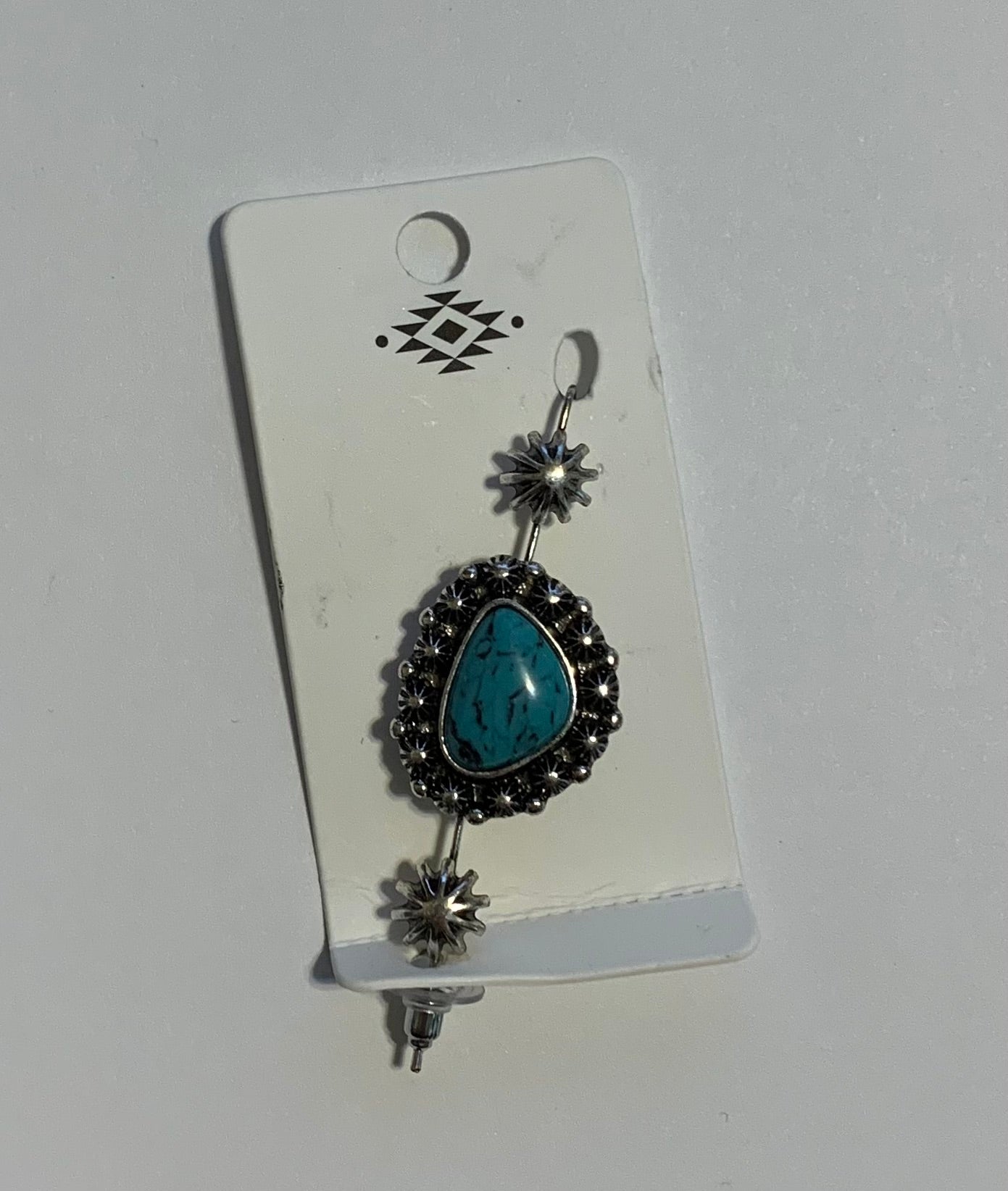 Turquoise Stone & Concho Ear Crawler