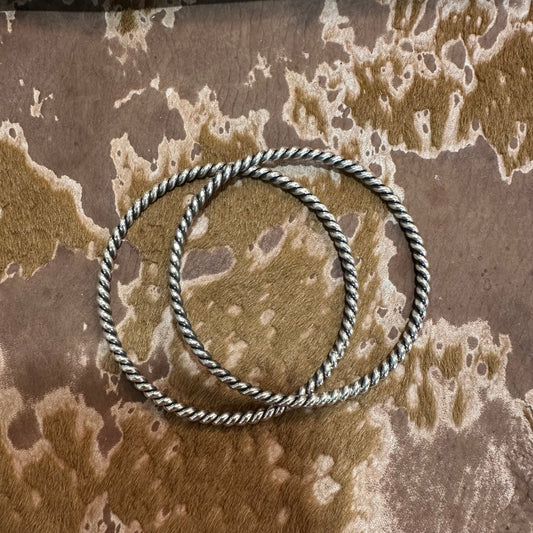 Sterling Silver Rope Bangle