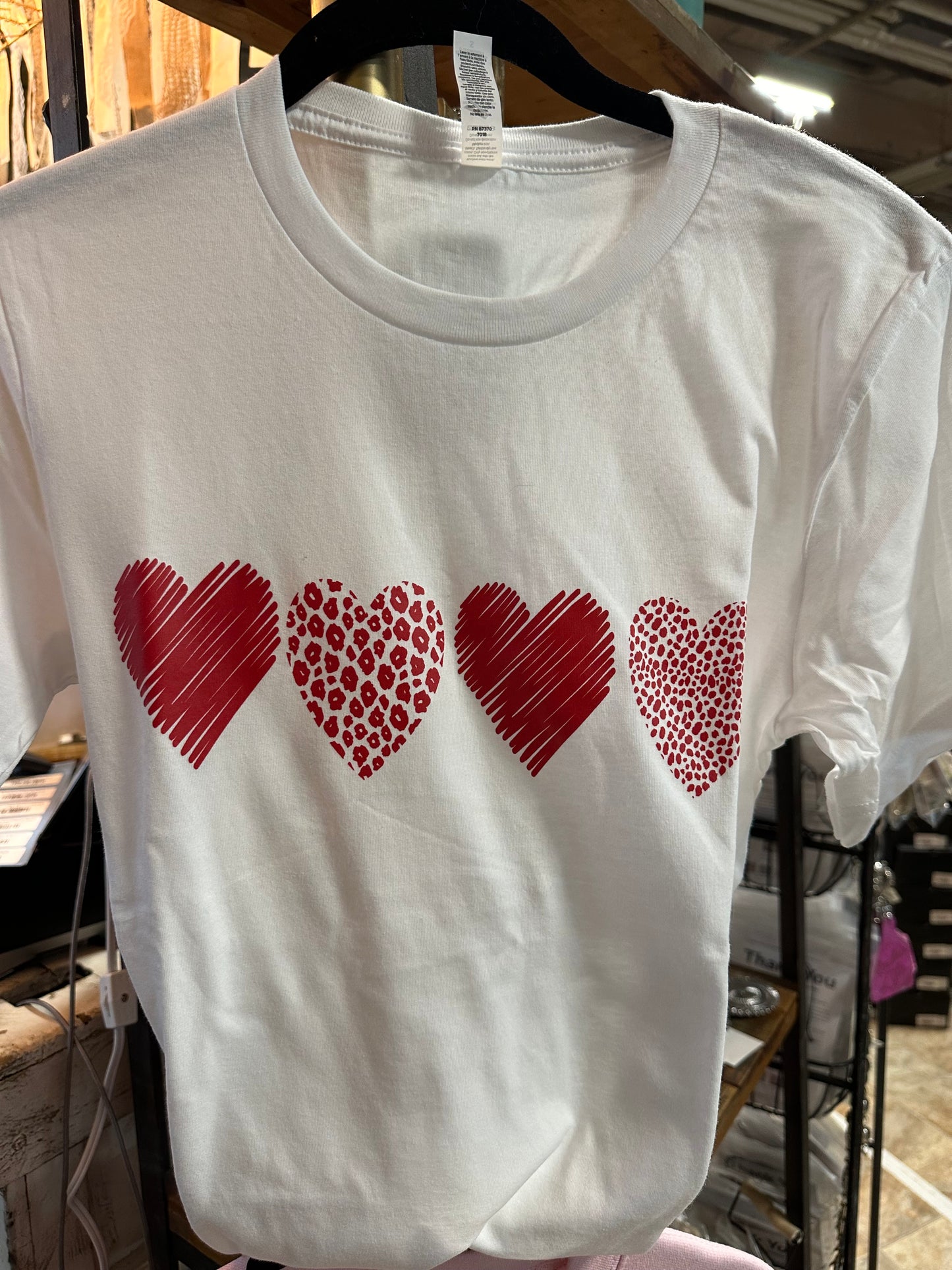 Red Multi Heart Tee