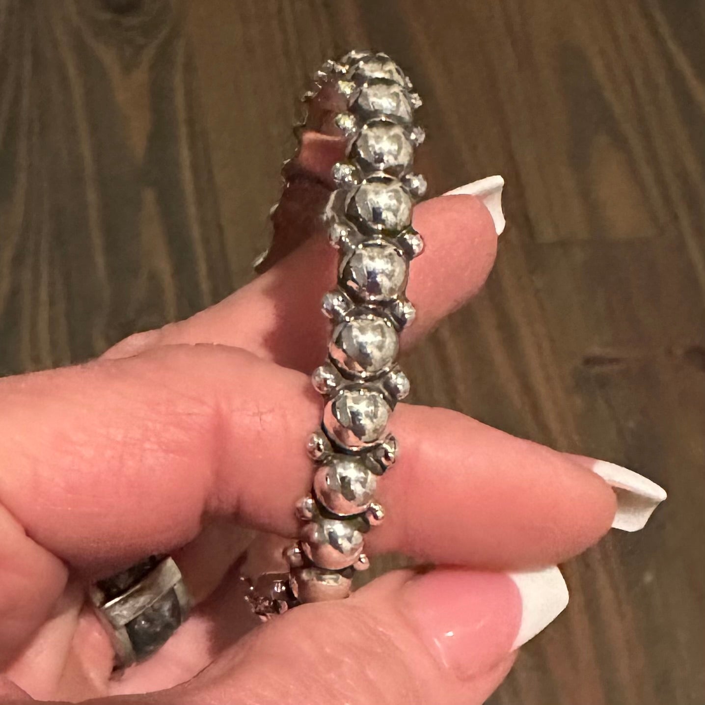 Sterling Silver Bubble Scalloped Bangle