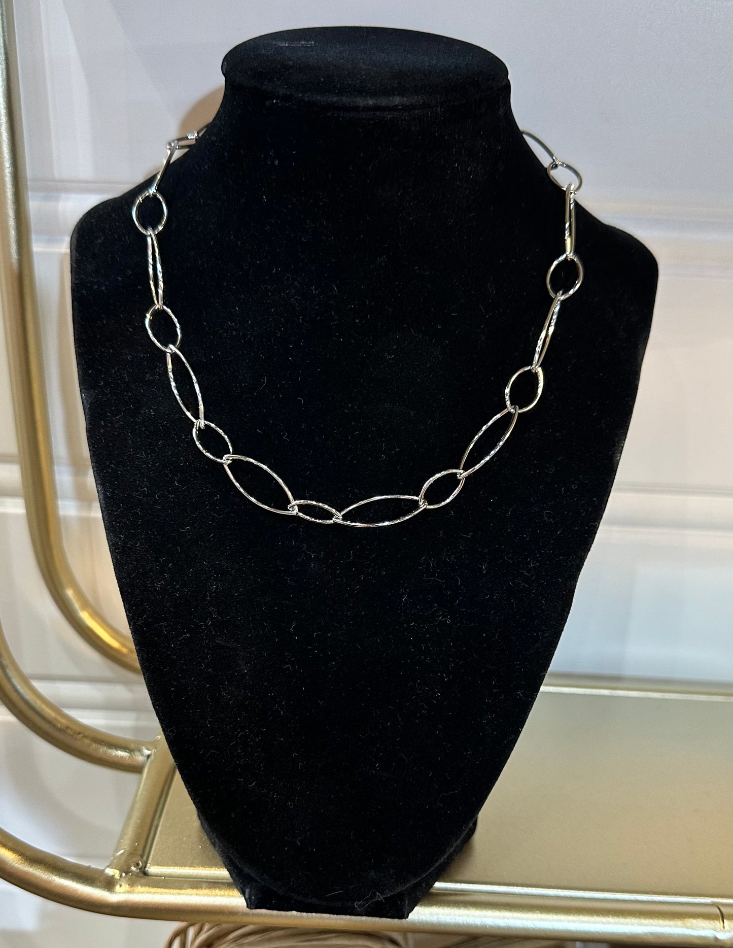 Silver Chain Link Necklace