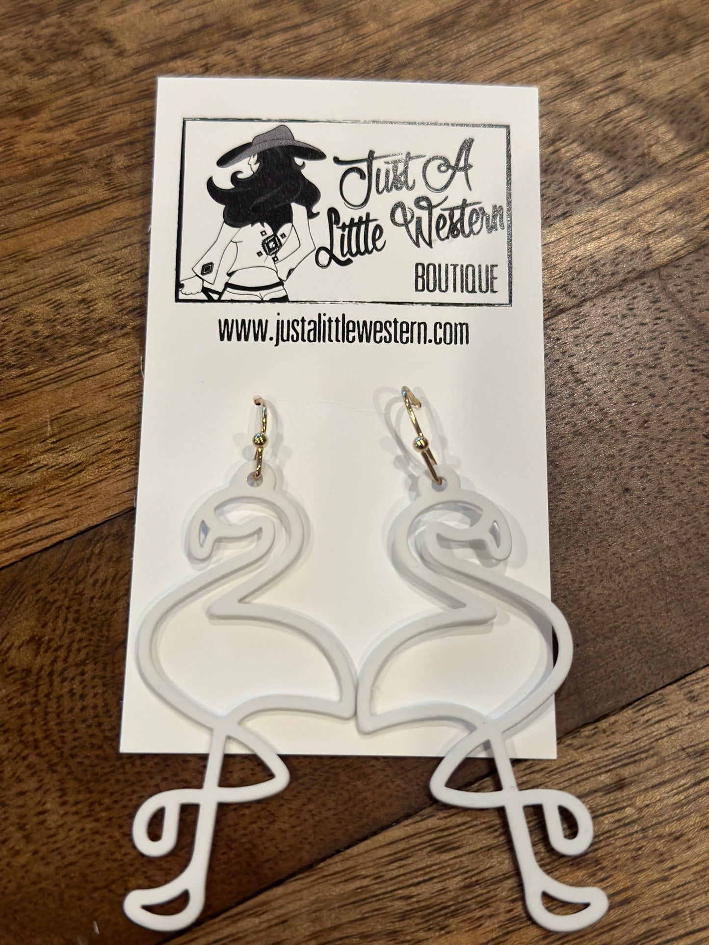 White Flamingo Earrings