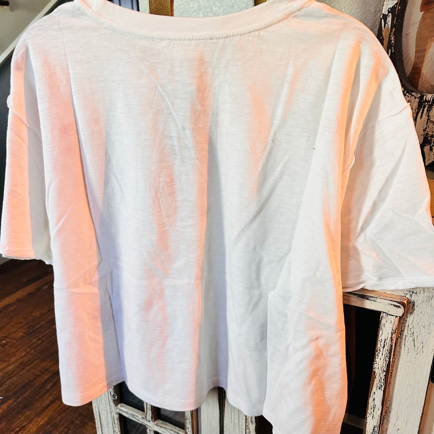 White Western Themed Embroidered Crop Top