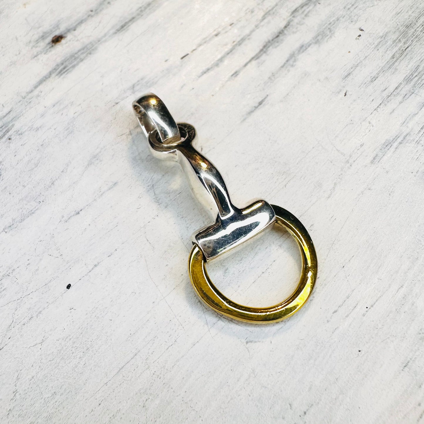 Sterling & Gold Bit Pendant