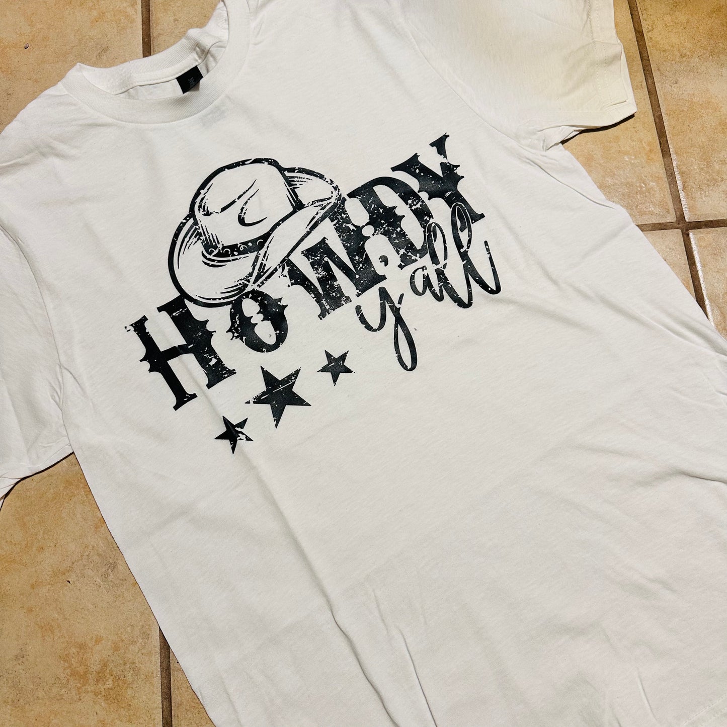 White Howdy Ya'll Tee