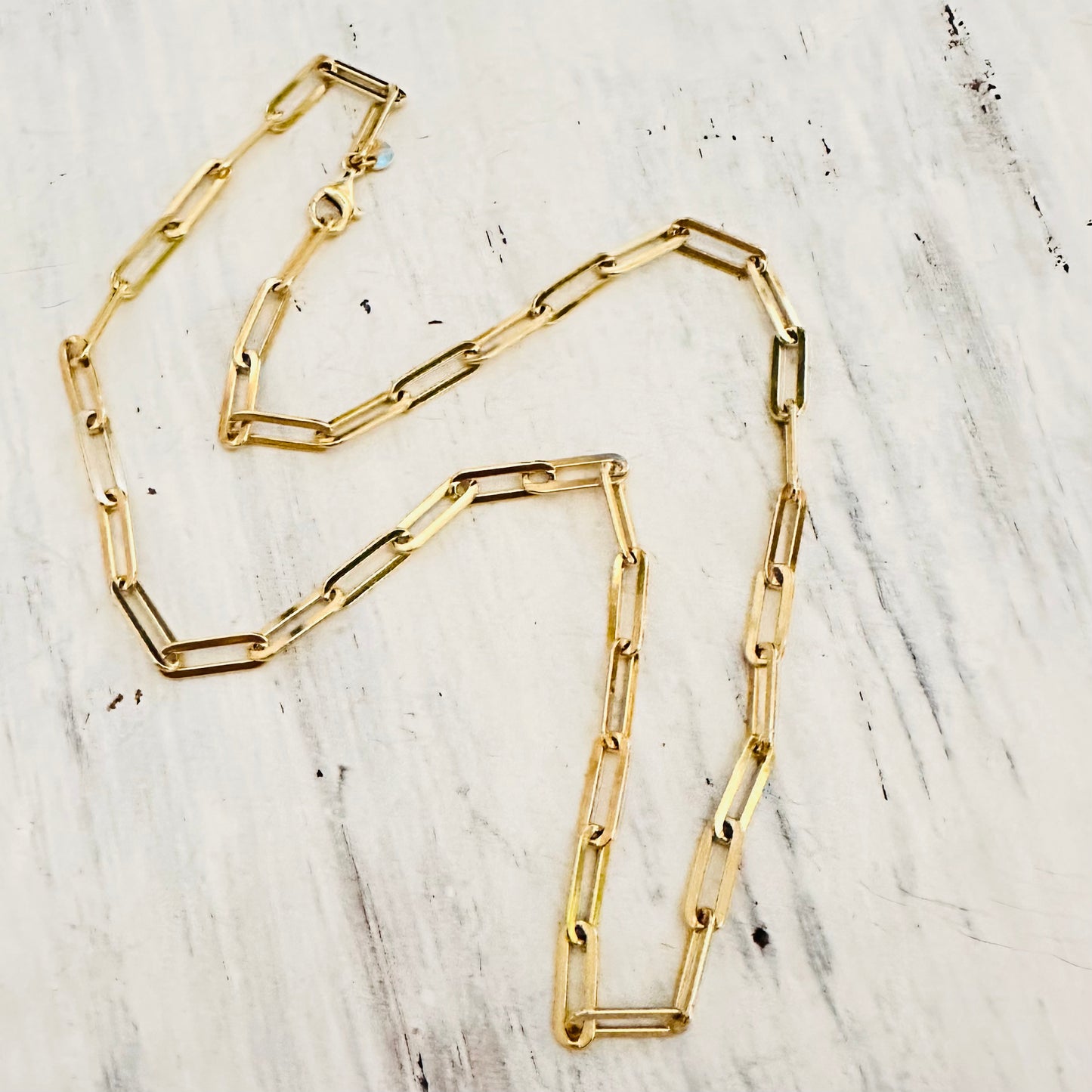 20" Gold Paperclip Necklace
