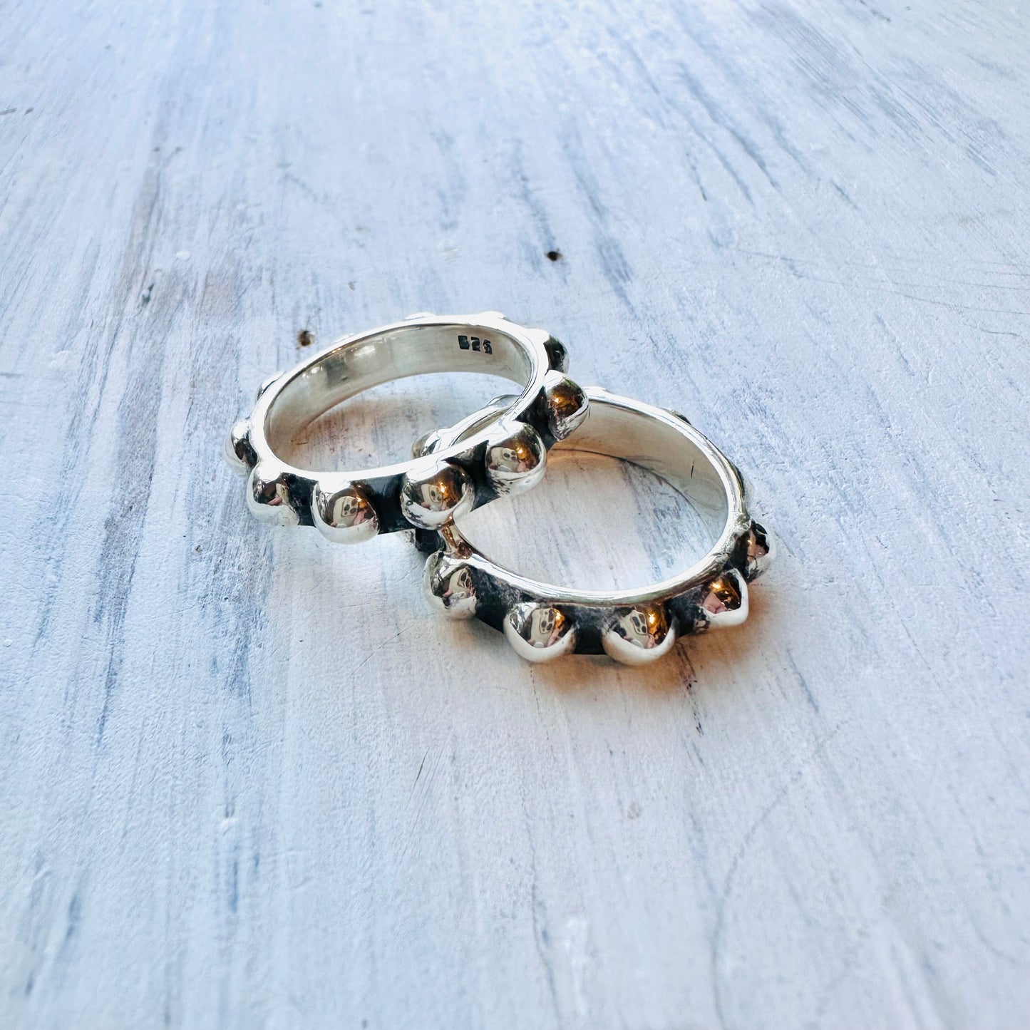 Simple Sterling Bubble Ring