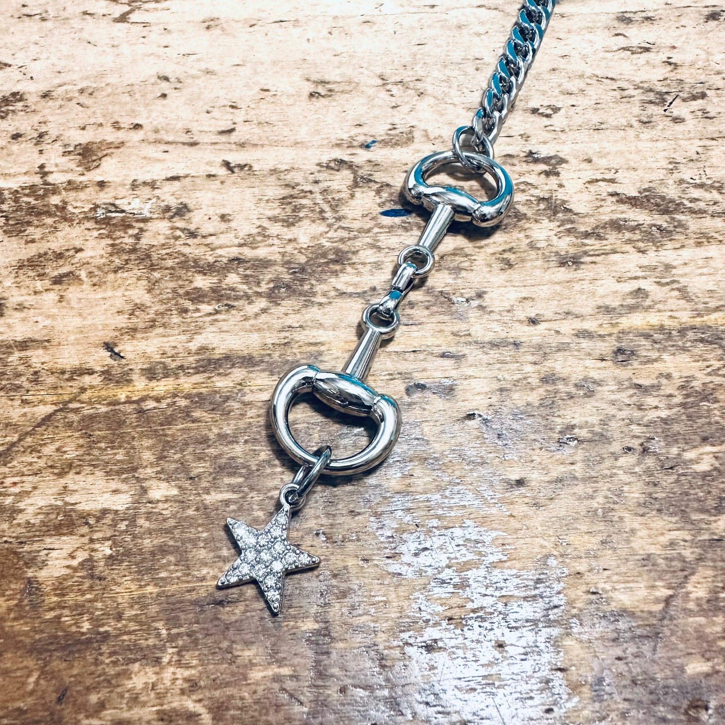 Bit Lariat Necklace with Star Accent