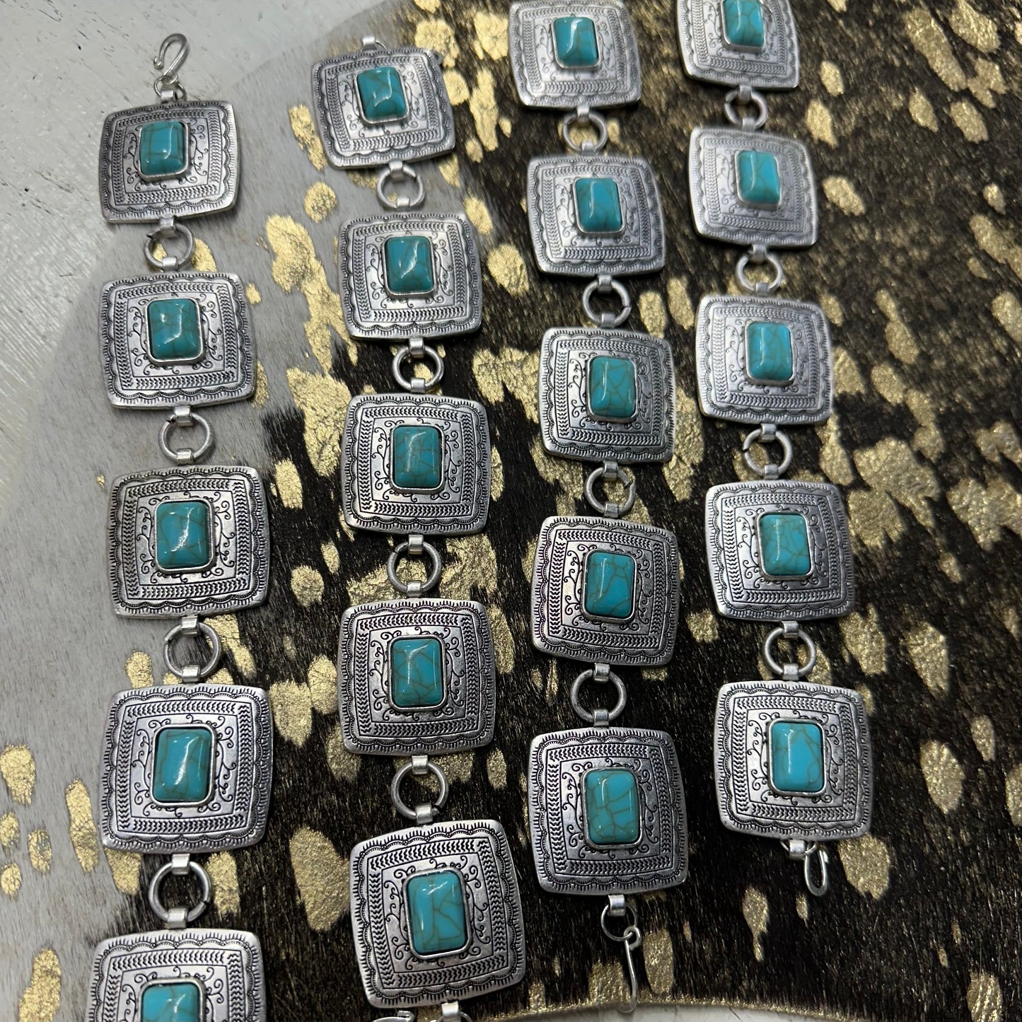 Turquoise Concho Trucker Hat Jewlery