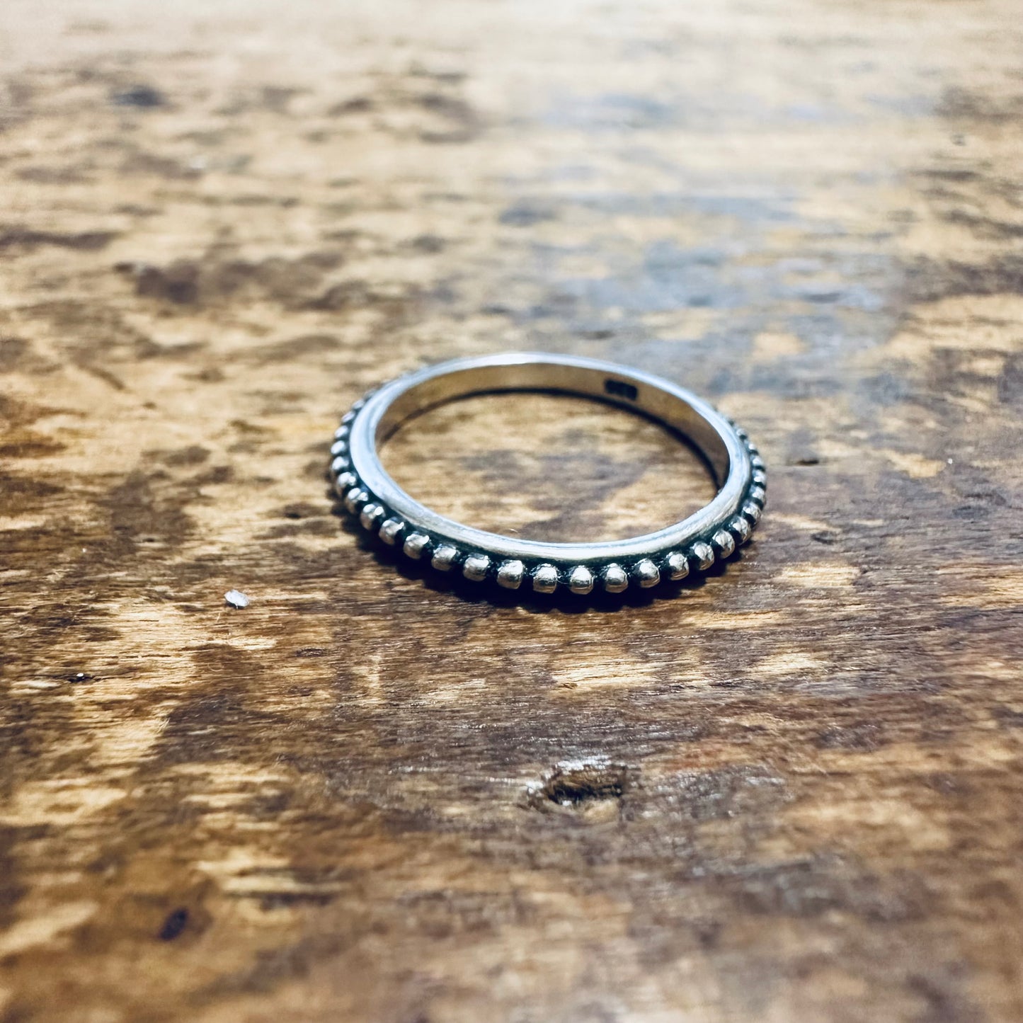 Sterling Tiny Bubble Bead Ring