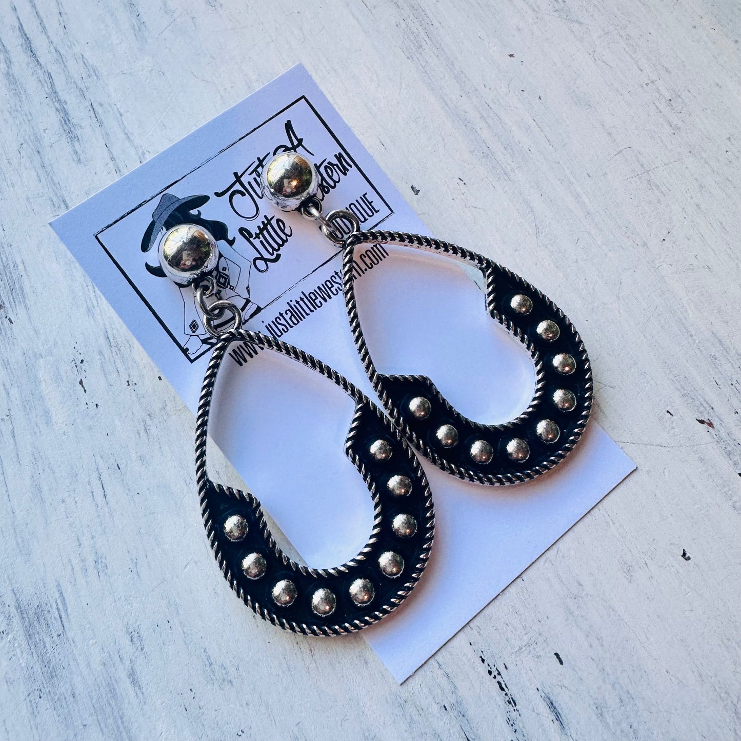 Half Bubble Teardrop Post Earring