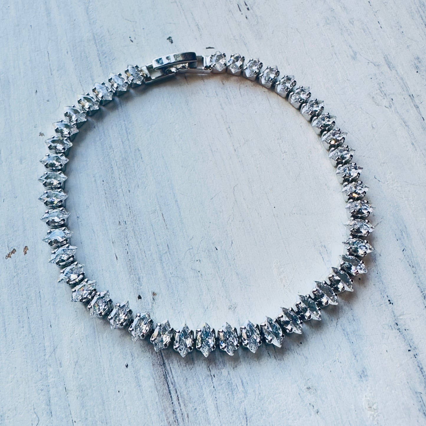 Marquis Rhinestone Tennis Bracelet