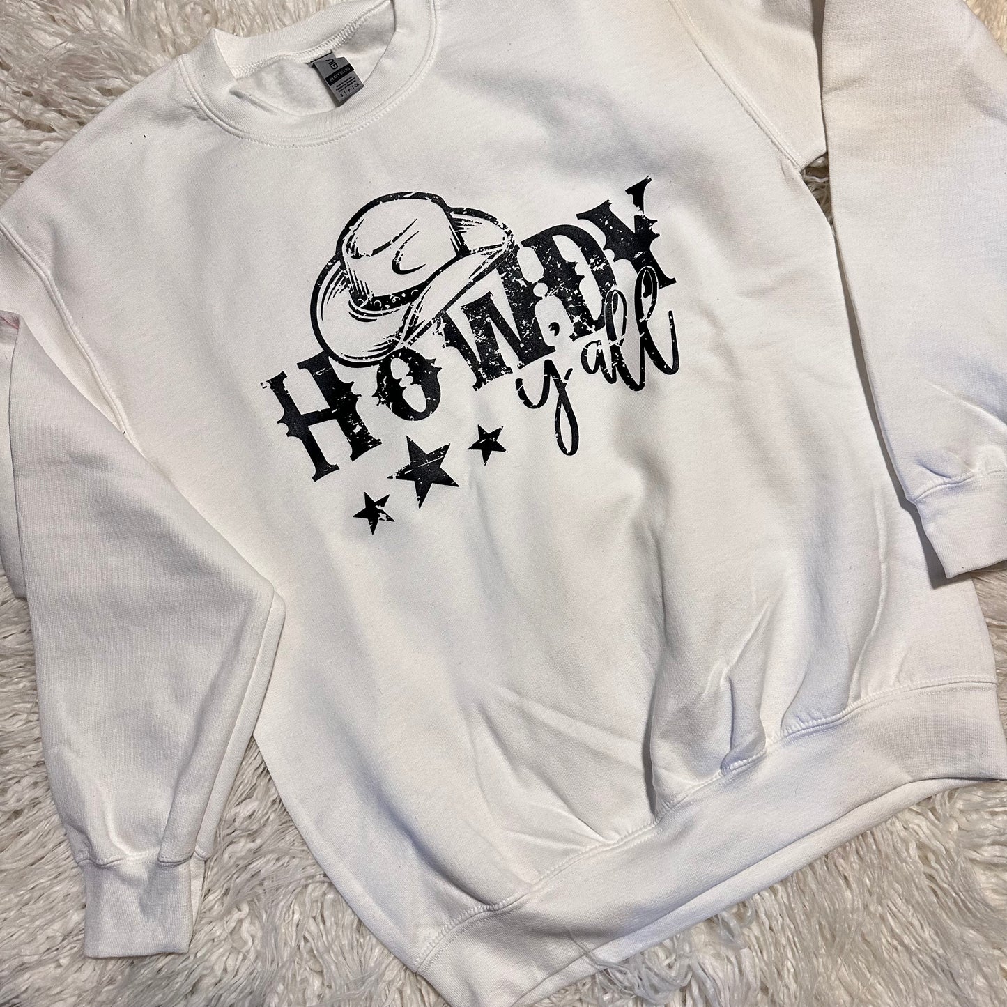 White Howdy Ya'll Sweatshirt