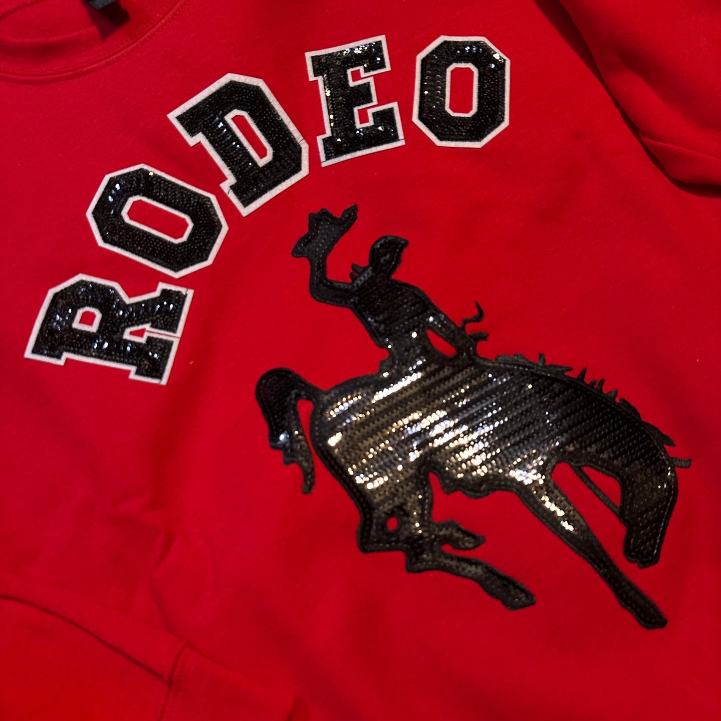 Red Rodeo Sequin Bronc Sweatshirt