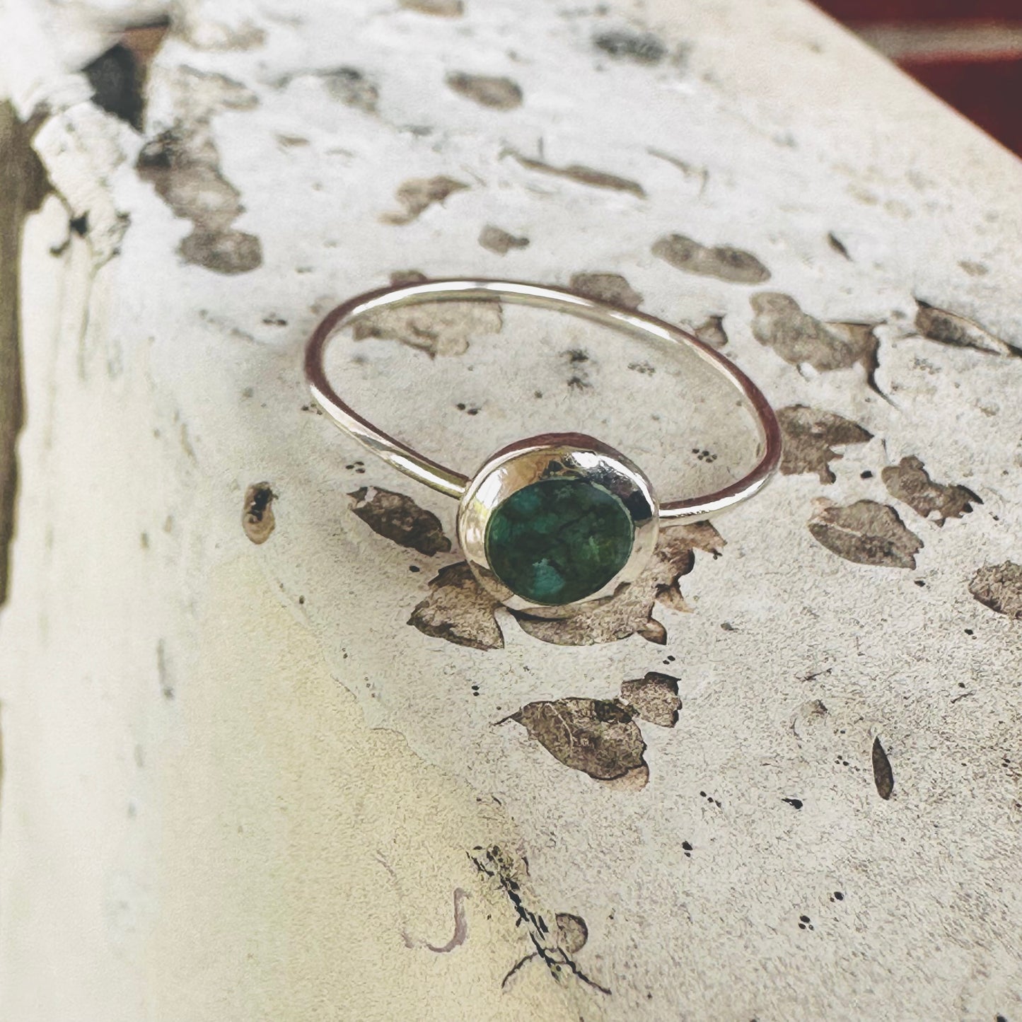 Sterling Simple Turquoise Stone Ring