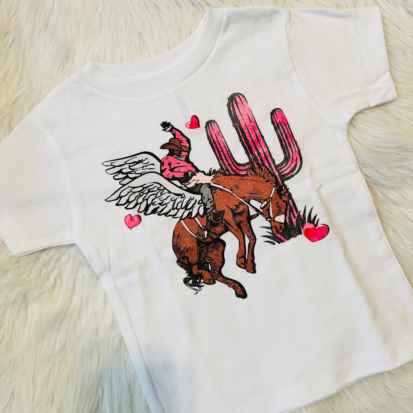 Kids Angel Cowboy Valentines Tee