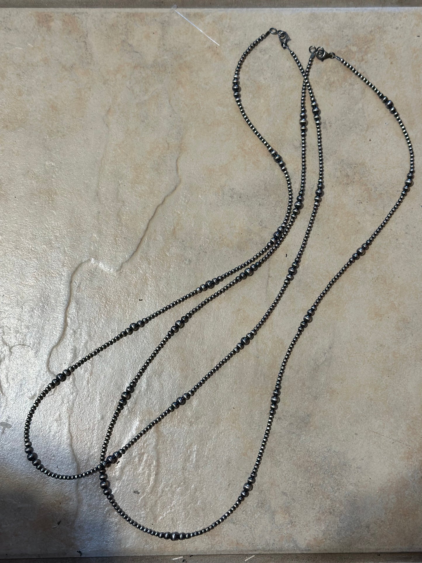 36'' Multi Sized Navajo Pearl Necklace