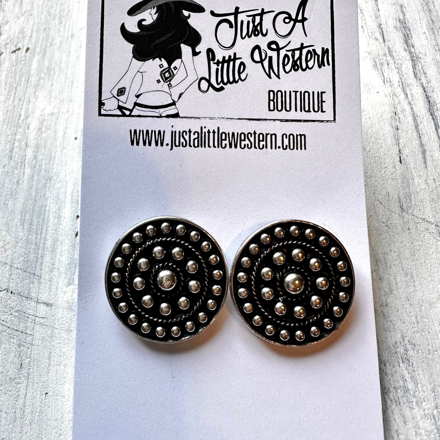 Flat Round Double Bubble Bead Post Earring