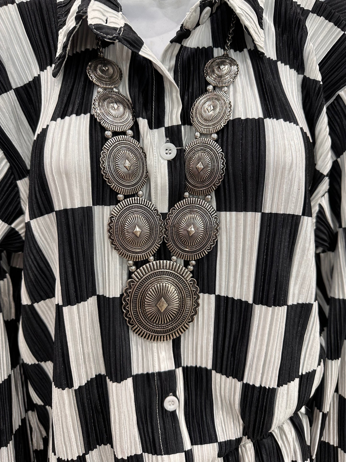 Large Statement Concho Necklace